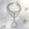 Moda de Joyería con Lentejuelas y Borlas de Estilo Étnico Transfronterizo Europeo y Americano, Pulsera de Dedo con Cadena Multicapa de Pieza Redonda Personalizada