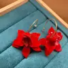 Brincos Acrílicos Florais de Feriado Estilo Francês Transfronteiriços com um Design Único e Extravagante para Mulheres, Oferecendo um Toque de Alto Padrão e Luxo