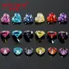 Piedras sueltas de moissanita en forma de corazón de colores en color D, rosa, amarillo, azul, rojo, gemas de moissanita accesorios para joyería al por mayor