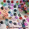 Venta al por mayor de cuentas de cristal con forma de copo de nieve de 10x12 mm con agujeros horizontales para pulseras y collares hechos a mano para DIY