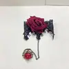 Pulseira Europeia e Americana Transfronteiriça Retrô de Rosa com Anel de Dedo, Flor de Rosa Elegante, Renda Estilo Escuro, Fashionável e Versátil