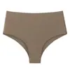 Roupa Íntima Feminina Sem Costura de Seda Gelada de Cintura Alta Grande Tamanho Europeia e Americana Transfronteiriça Categoria Calcinhas Nude Esportivas Respiráveis de Cintura Baixa