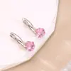 Joyería de Moda Europea y Americana, Pendientes Incrustados de Circonita, Pendientes Elegantes, Clips para Orejas Simples y de Alta Gama, Joyería Versátil Transfronteriza al por Mayor