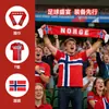 Bufandas Personalizadas con Logo para Aficionados para los Eventos de Fútbol de 2026 entre EE. UU., Canadá y México, Bufandas Transfronterizas para Aficionados en Poliéster Satinado Noruego