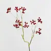 Galhos e Frutas Silvestres Simulados para Arranjos Florais Domésticos Estilo Americano, Adereços de Fotografia de Casamento de Luxo Leve, Frutas Falsas de Mirtilo