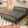 Cama Dobrável Cama de Casal 1,5m Doméstica Simples Reforçada Cama de Solteiro Dormitório de Adultos Aluguel Portátil Placa Dura Cama de Ferro