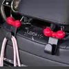 Gancho para Coche con Lazo de Dopamina Gancho Trasero de Asiento de Coche Almacenamiento en Coche Rosa Decoración de Coche para Niñas