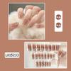 Xiaohongshu Douyin Unha Postiça Gel Jelly Estilo Diamante Manicure Estilo Puro Desejo Menina Gelo Transparente Removível Adesivos de Unha Prontos