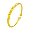 Pulsera de Apertura para Mujer de Imitación de Terciopelo Dorado Arena Gypsophila Arena Vietnamita Oro Lluvia de Meteoritos Chapado en Oro Real de 24k Pulsera Antigua