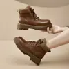 Color Lavado Retro Dr. Botas Martens para Mujer 2026 Otoño Nuevo Estilo Estilo Británico Botas Cortas para Deportes al Aire Libre Suela Gruesa Que Aumentan la Altura Botas Amarillas Grandes