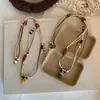 Collar de Cuentas de Piedra de Avellana Moda Nicho Retro Cadena para Clavícula de Madera de Gama Alta