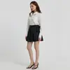 Falda Corta de Encaje con Cordones de Verano Línea A Chifón Satén Moda Hada para Mujer Transfronteriza Amazon Cintura Alta