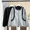 Jaqueta de Renda com Forro de Lã Feminina Plus Size Outono e Inverno Novo Estilo Moda Coreana 100kg Jaqueta Estilosa para Meninas Cheinhas 8766