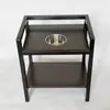 Venda Direta de Fábrica Mesa de Mahjong Mesa de Chá com Porta-Copos, Mesa de Chá de Aço e Madeira, Mesa de Mahjong com Porta-Copos, Porta-Copos para Salão de Mahjong