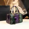 Bolsa de Ombro para Mãe de Meia-Idade 2026 Nova Estilo Europeu e Americano Bolsa Quadrada Versátil Moda Bolsa de Mão de Couro Genuíno com Padrão de Cobra