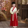 Traje Hanfu Tradicional Chinês para Crianças no Dia de Ano Novo, Traje Antigo Masculino, Traje de Estudiosa Feminina, Uniforme de Classe para Foto de Formatura de Jardim de Infância Estilo Chinês, Traje de Performance da Cultura Tradicional Chinesa