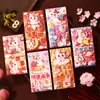Crescimento Feliz Desenho Animado Envelopes Vermelhos Atacado Personalizado Criativo Ano do Carneiro Novo Estilo Efeito Pele Sintética Pacote Vermelho 2027 Fofo