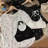 Camisa de Manga Larga Ligeramente Transparente con Estampado de Lazo Protección Solar para Mujer Verano Sencilla Delgada Blusa Holgada Cuello Redondo Top sin Espalda