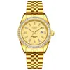 Lige Transfronterizo Más Vendido Simple y Elegante Reloj de Esfera Grande Incrustado de Diamantes Reloj de Cuarzo para Hombre Elegante Reloj de Pulsera Dropshipping