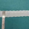 Encaje de Algodón Rejilla Ondulada Forma de Abanico Delgado Seda de Leche Corte de Código de Barras Hueco Falda Accesorios Encaje de Algodón