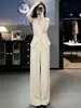 Traje de Verano 2026 de Alta Gama Estilo Coreano Elegante Casual Nuevo Modelo Chaleco sin Mangas Pantalón Ancho Conjunto de Moda