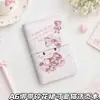 Vestido floral, diseño lindo de gato, cuaderno portátil con correas, cuaderno de hojas sueltas A6, cuaderno de estudiante, cuaderno lindo de dibujos animados
