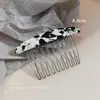 Flequillo Postizo Peine Insertado Acabado de Cabello Roto Pinza de Ácido Acético para el Cabello Peine Invertido para la Parte Posterior de la Cabeza de las Mujeres Accesorios para el Cabello Pinza para el Cabello