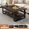 Mesa de centro, mesa auxiliar para apartamentos pequeños, mesa de té pequeña simple moderna para casas de alquiler, sala de estar, balcón, mesa pequeña