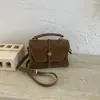 Bolsa com Textura Fosca para Mulheres 2026 Super Tendência Nicho Retrô Bolsa de Mão Bolsa de Ombro Crossbody de Alta Qualidade Bolsa Quadrada Pequena