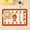 Jogos Americanos Domésticos Infantis Desenho Animado, Tapetes de Couro para Mesa para Alunos do Ensino Fundamental, Laváveis e Resistentes a Manchas, Jogos Americanos para Mesa de Refeição Escolar Disponíveis para Atacado