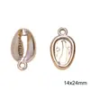 Pendente de concha de búzio imitação de concha acrílica dourada pulseira colar DIY feito à mão joias de pingente caseiras fabricantes atacado