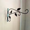 Suporte de parede de ferro estilo europeu para flores, suporte para cesta de varanda, gancho para vaso de flores, suporte para orquídea, cesta de flores pendurada