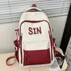 Mochila Simples de Grande Capacidade Estilo Novo 2024 para Alunos do Ensino Fundamental e Médio Design de Mochila para Alunos Masculinos e Femininos