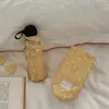 Novo Guarda-chuva Dobrável de Bolinhas de Cúrcuma para Sol e Chuva Totalmente Automático Proteção Solar Proteção UV Guarda-sol Portátil Sombra Guarda-chuva de Uso Duplo