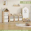 Gabinete de Almacenamiento de Juguetes para Habitación Infantil Combinación de Gabinete con Pizarra Magnética de Madera Maciza Gabinete de Almacenamiento y Organización Multicapa