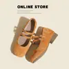 Zapatos Mary Jane para mujer con aumento de altura interior de 7 cm, nuevo estilo otoño 2026, punta poco profunda, correa de doble hebilla, adecuados para mujeres menudas, tacón grueso, zapatos planos versátiles