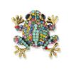 Broche de metal colorido com strass de desenho animado vintage moda sapinho fofo acessório de roupa pin strass