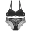 Lingerie sexy mais vendida para comércio exterior, decote em V profundo, realce para seios pequenos, sutiã push-up, modelador e redutor lateral, conjunto de sutiã plus size