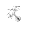 Hensen Acero Inoxidable Roscado Internamente Microincrustado Circonita Moda Murciélago Pata de Oso Flor Pequeña Piercing para Labio Piercing para Hueso del Oído Pendientes de Cartílago