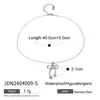 Jieding Pendientes de Lazo de Cerezo Europeos y Americanos Accesorios de Collar de Lujo Ligero de Gama Alta Joyería Transfronteriza de Acero Inoxidable para Mujer