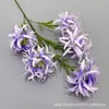 Flores Artificiais de Lírio-Aranha de Haste Única com 5 Cabeças para Jardim Monet, Vitrine, Cafeteria, Decoração Externa e Arranjo de Flores