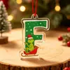 Colgante de Letra Acrílica Monstruo Peludo Verde Navideño Transfronterizo 2 Estilos Adorno de Árbol de Navidad Decoración de Regalo Festivo Transfronterizo