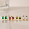 Conjunto de Joias Transfronteiriço Europeu e Americano para Mulheres Aço Inoxidável Dourado 18K Colar Brincos de Temperamento Luxo Leve Toque de Alto Padrão Em Estoque Atacado
