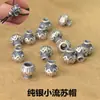 Prata Esterlina S925 Mini Borla Cabeça de Buda Bodhi DIY Literário Brincadeira Acessórios de Prata Tampa de Flor Universal Acessórios de Tamanho Pequeno