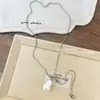 Bolo Street Punk Collar de Lujo Ligero Nudo de Una Palabra Simple Cadena para Suéter de Gama Alta para Mujer Moda Masculina
