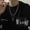 2025 Nuevo Moda Creativa Tendencia Collar para Hombre Estilo Coreano Set de Joyería Cadena Transfronterizo Simple