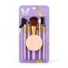 Set de 5 Brochas de Maquillaje con Esponja Portátil Set de Brochas de Maquillaje de Color Herramientas de Belleza En Stock Al Por Mayor