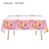Toalha de Mesa de Festa Desenho Animado Festa de Aniversário Descartável Pe Retangular Piquenique Aniversário Plástico Decoração Centenas de Estilos