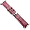 Para Apple Serie Completa Correa de Reloj de Cuero Genuino Patrón Bambú Hombres y Mujeres Color Cuero Vacuno iwatchS1098 se Pulsera