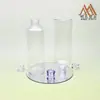 Botella PET plana y redonda de 240 ml, botella dispensadora de grado alimenticio para químicos de uso diario, botella de plástico vacía para limpieza, desinfectante y loción